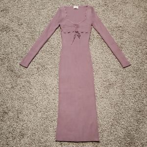 Aritzia Wilfred Ribbed Knit Dress